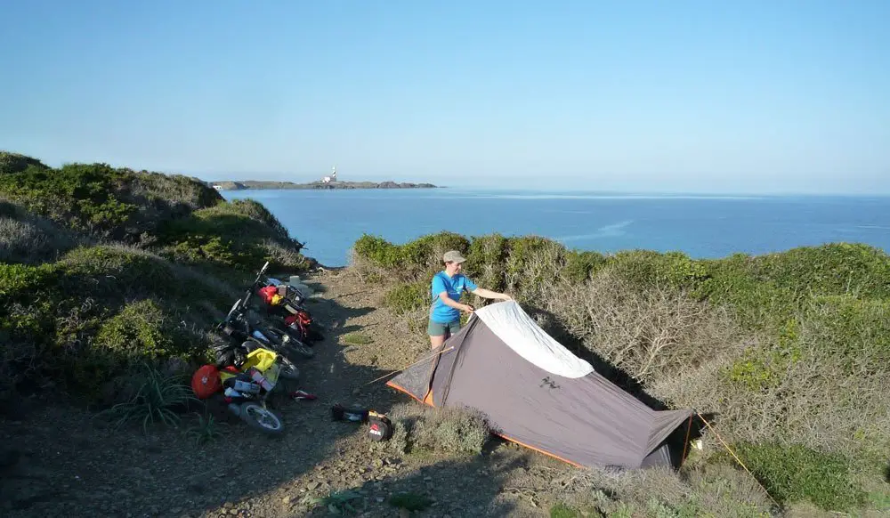 Roadbook Bivouac du 5e jour face au phare de Favaritx voyage à Minorque