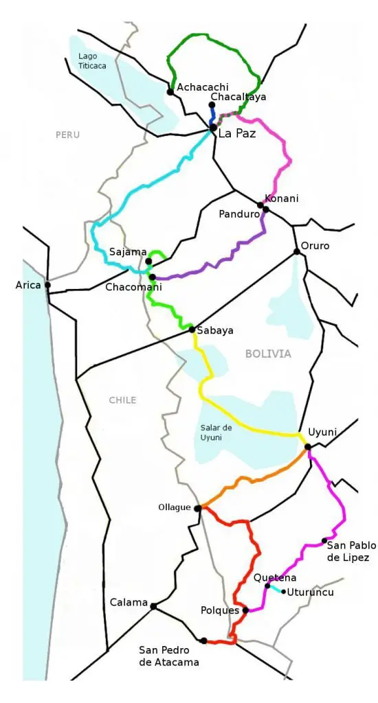 CARTE, voyage vtt en bolivie