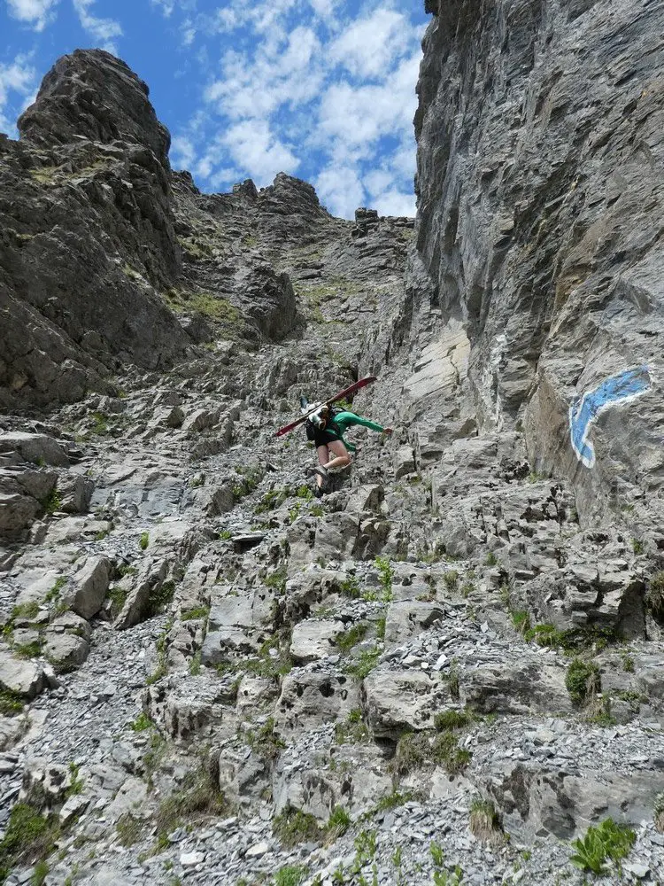 En-montant-à-la-Rottalhütte, Alpinisme facile en Suisse
