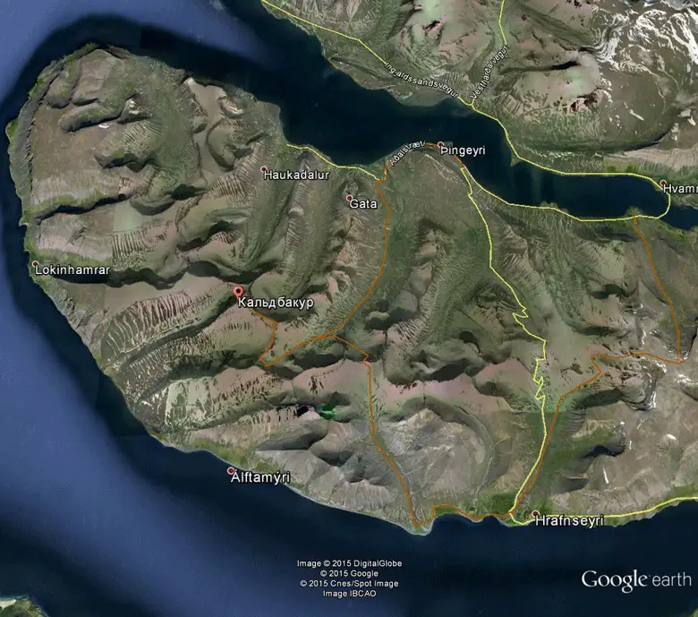  Itinéraire des trois jours de randonnée sur les îles Féroé