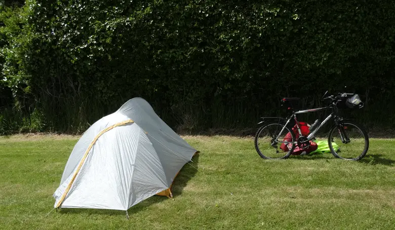 Bivouac du côté de Wicklow lors de notre voyage vélo en Ecossse et Irlande