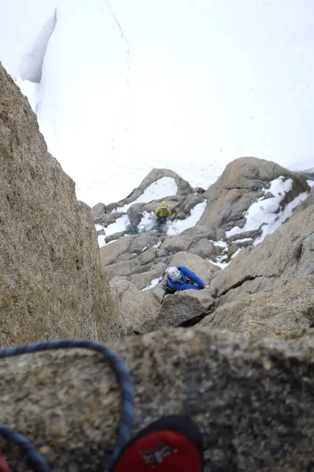 Dans la 2e longueur, sortie alpinisme