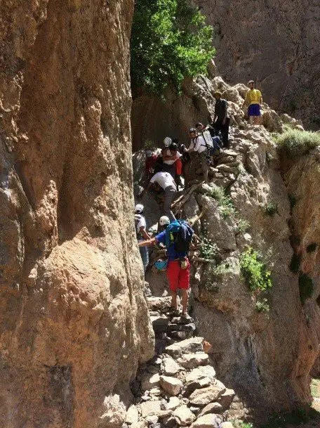 Dernière difficulté avant le village durant mon séjour escalade à taghia au maroc