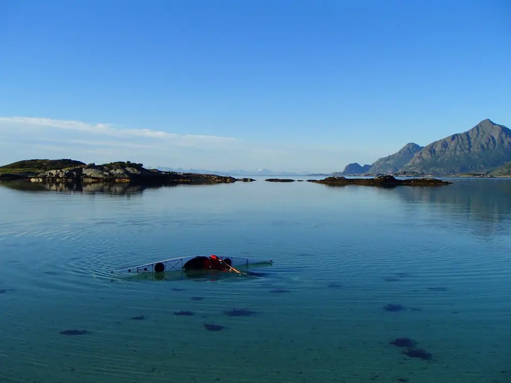 Esquimautage à 12°c, kayak en Norvège