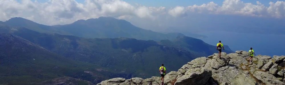 Figure 13 – Étape 1, section 2 Trail, vue panoramique depuis les crêtes du Cap corse corsica raid aventure