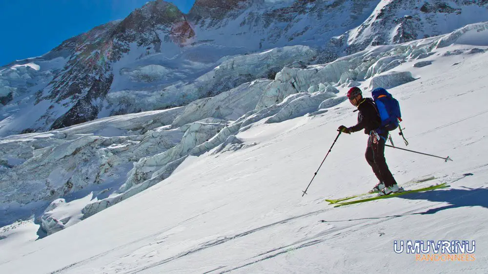 JF s’élance sur la dernière ligne droite de la Haute Route de Chamonix Zermatt