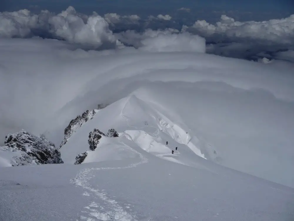 Le chemin parcouru durant l'ascension du Mont-Blanc