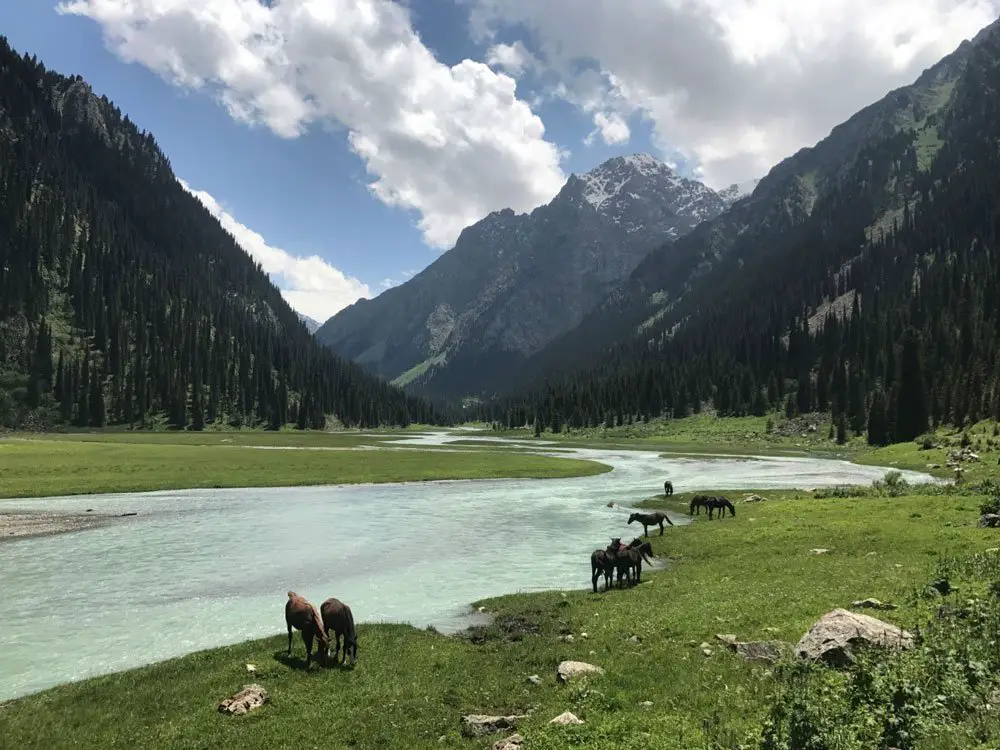 Majesteuse vallée de Karakol au KIRGHIZISTAN