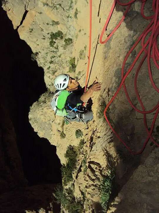 Said Zouhairi escalade à Taghia au Maroc