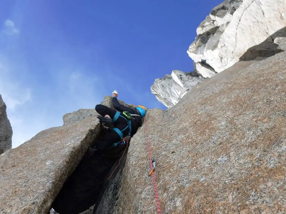 Un peu de sport dans la dernière longueur de la journée, sortie alpinisme