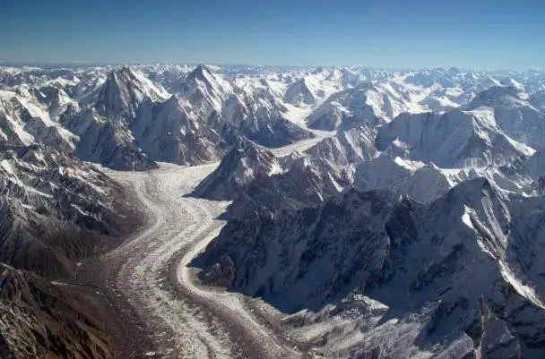 Vue aérienne du Karakoram Ascension du Gasherbrum 2