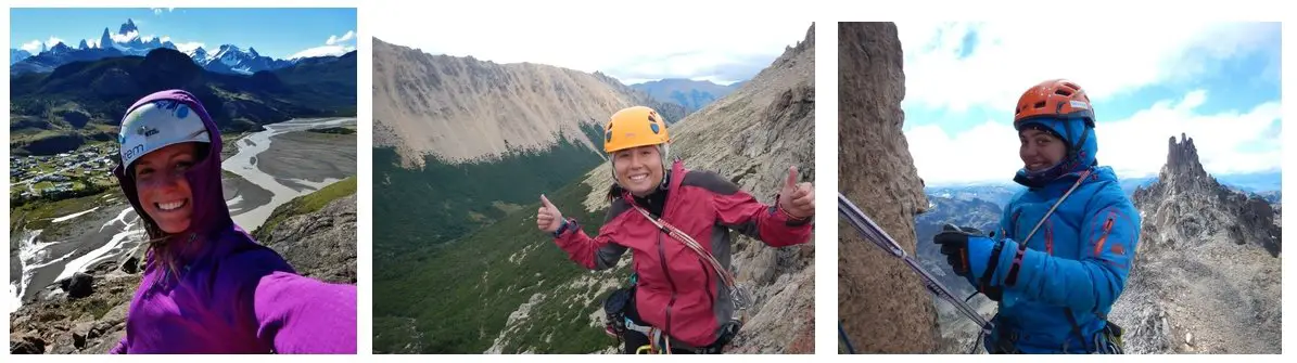 Caro, Nadia et Caitlin au départ de leur voyage escalade en Afrique du Sud