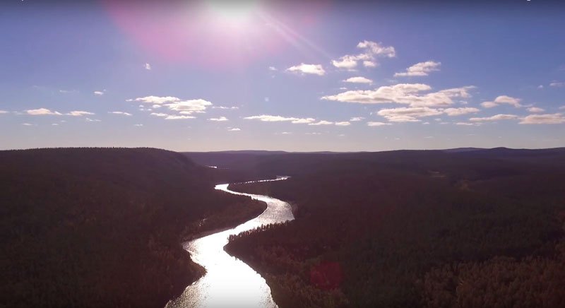 Ivalojoki vue en drone