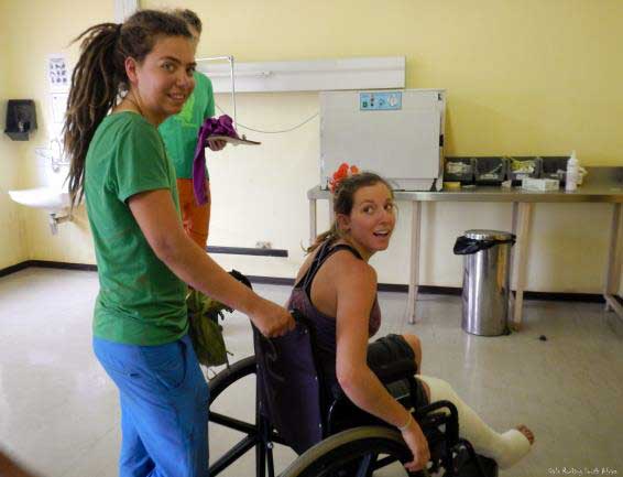 Le lendemain nous allons chercher Caitlin à l’Hôpital