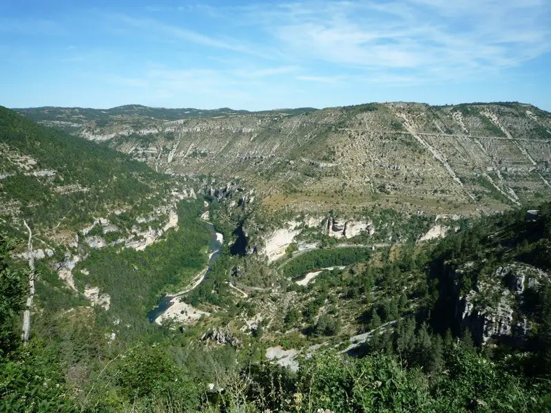 Vue spectaculaire sur les gorges du Tarn depuis le Causse Méjean