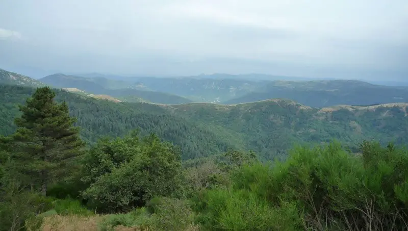 Vue sur le Parc naturel régional des Grands Causses depuis le Mont Guiral