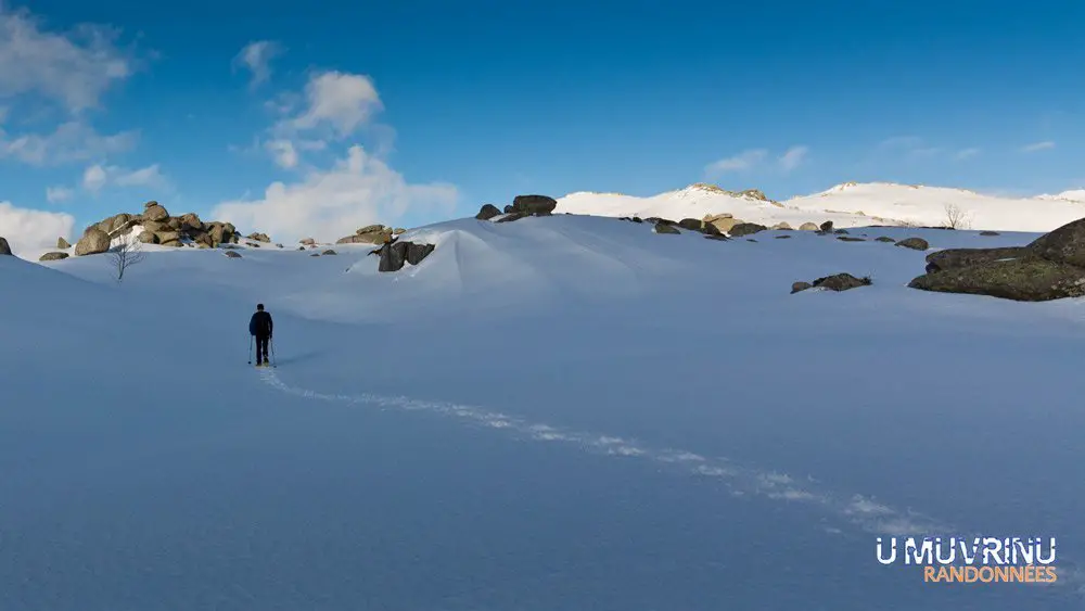 direction les bergeries – la bergerie randonnée en raquettes corse