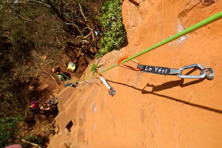 Les dégaines du Yéti et Petzl nous on accompagné tout le long de notre periple escalade en Afrique du Sud