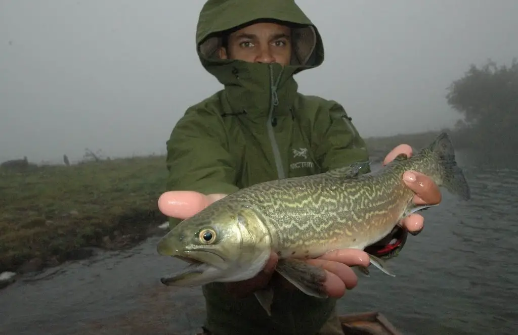 Olivier avec un beau poisson du domaine des veirières