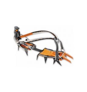 Les crampons cascade de glace Petzl – Lynx, pointes avant modulables en T, acier, 11 ou 12 pointes.