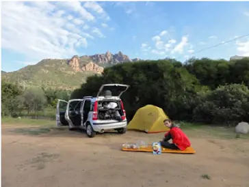 Premier bivouac de notre séjour escalade en Sardaigne