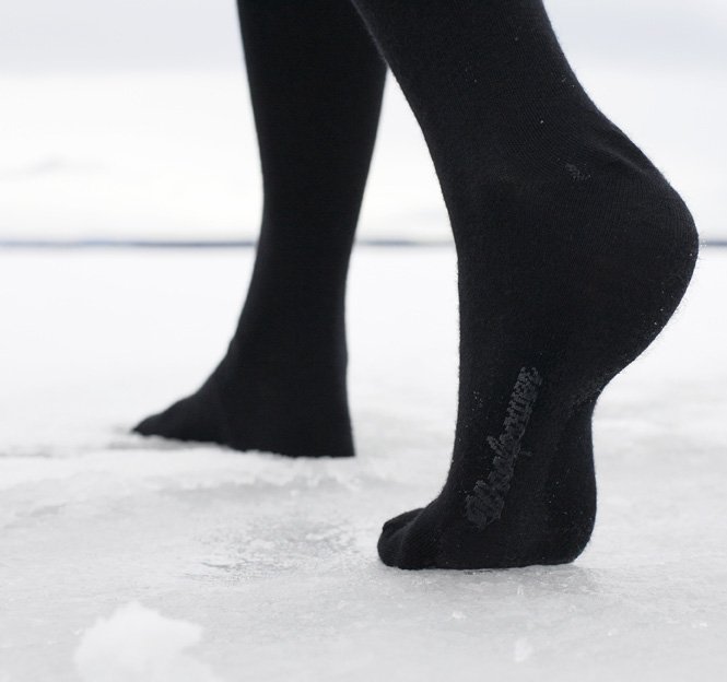 Chaussettes de ski femme en laine mérino avec reflexion de chaleur