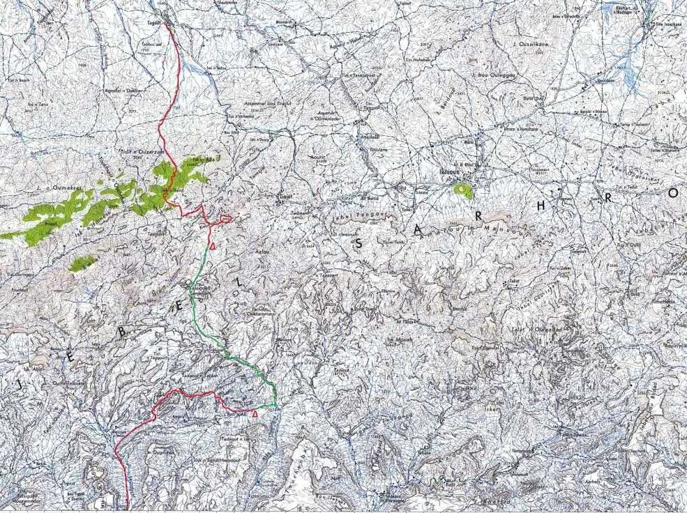 Carte Trek du Djebel Saghro