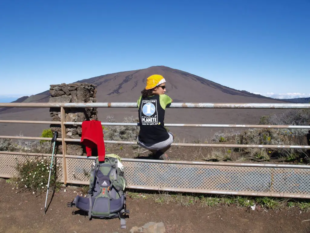 The Yeti in the world discovering Reunion Island at Piton de la Fournaise