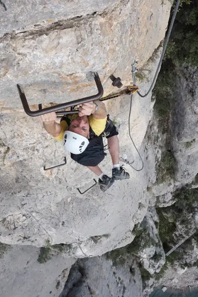 Via ferrata durant notre trip escalade en Catalogne