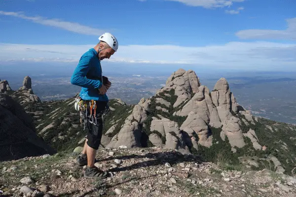 En haut du Montserrat lors de notre trip escalade en Catalogne