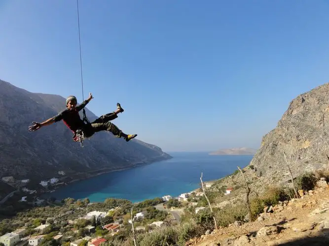 Magnifique vue lors de notre séjour escalade à Kalymnos en Grèce