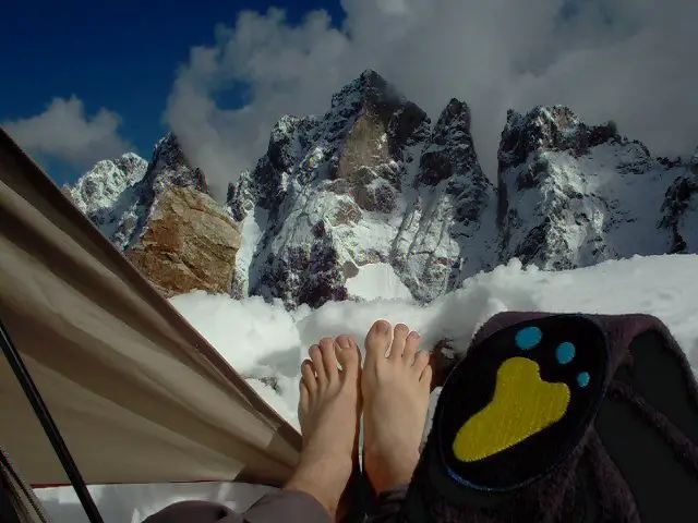 The Yeti in the world to discover during a Bivouac at the Col de la temple (Vallouise) The Yeti in the world to discover during