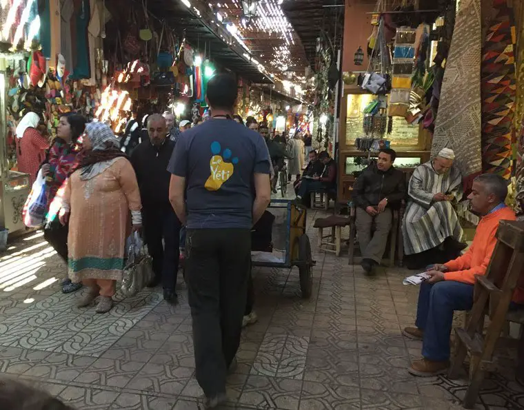 The Yeti in the Souk of Marrakech in Morocco The Yeti in the Souk of Marrakech in Morocco