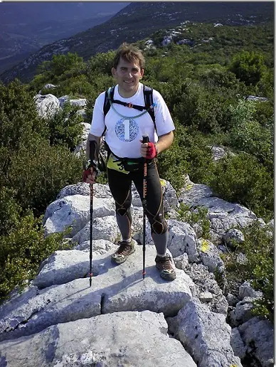 Vers le Roc blanc lors de la participation à la course Ultra-Draille à Montpellier pendant le Festa Trail 2011