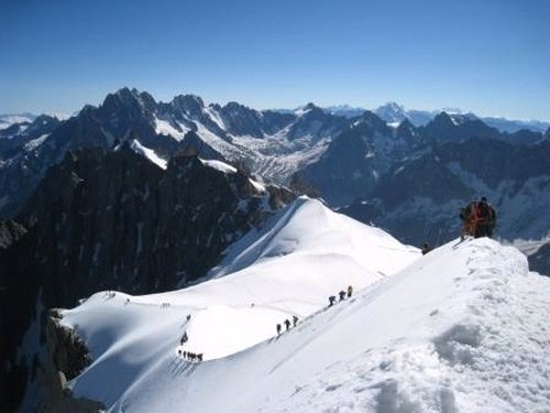 Descente de la crête de l