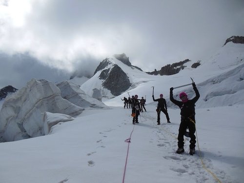 Traversée de la vallée blanche