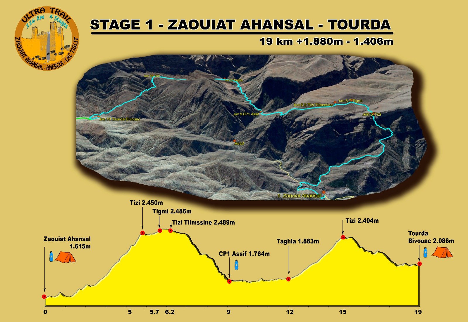 ULTRA TRAIL 1 étape : ZAOUIAT AHANSAL - TOURDA