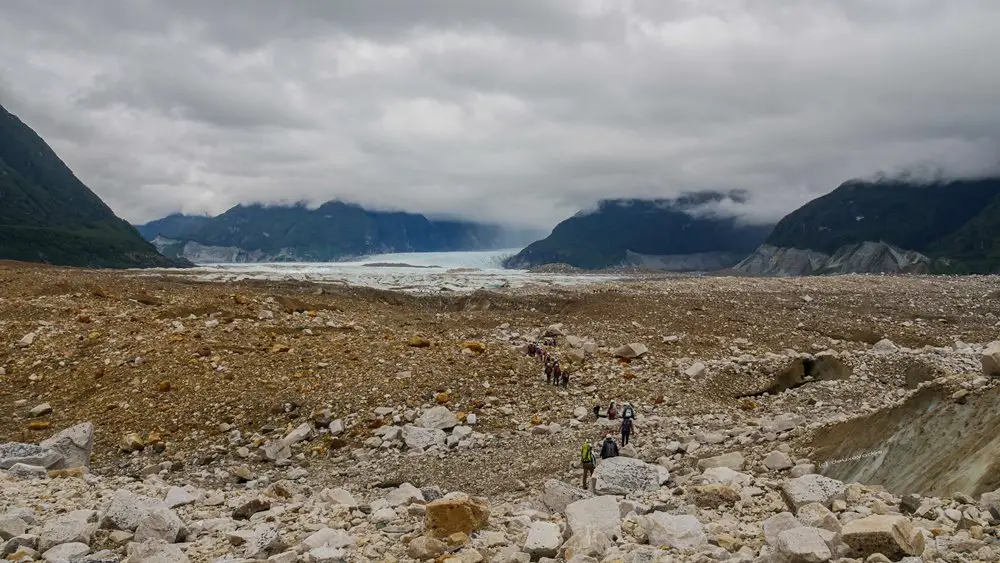 Phase 2 approche sur le glacier