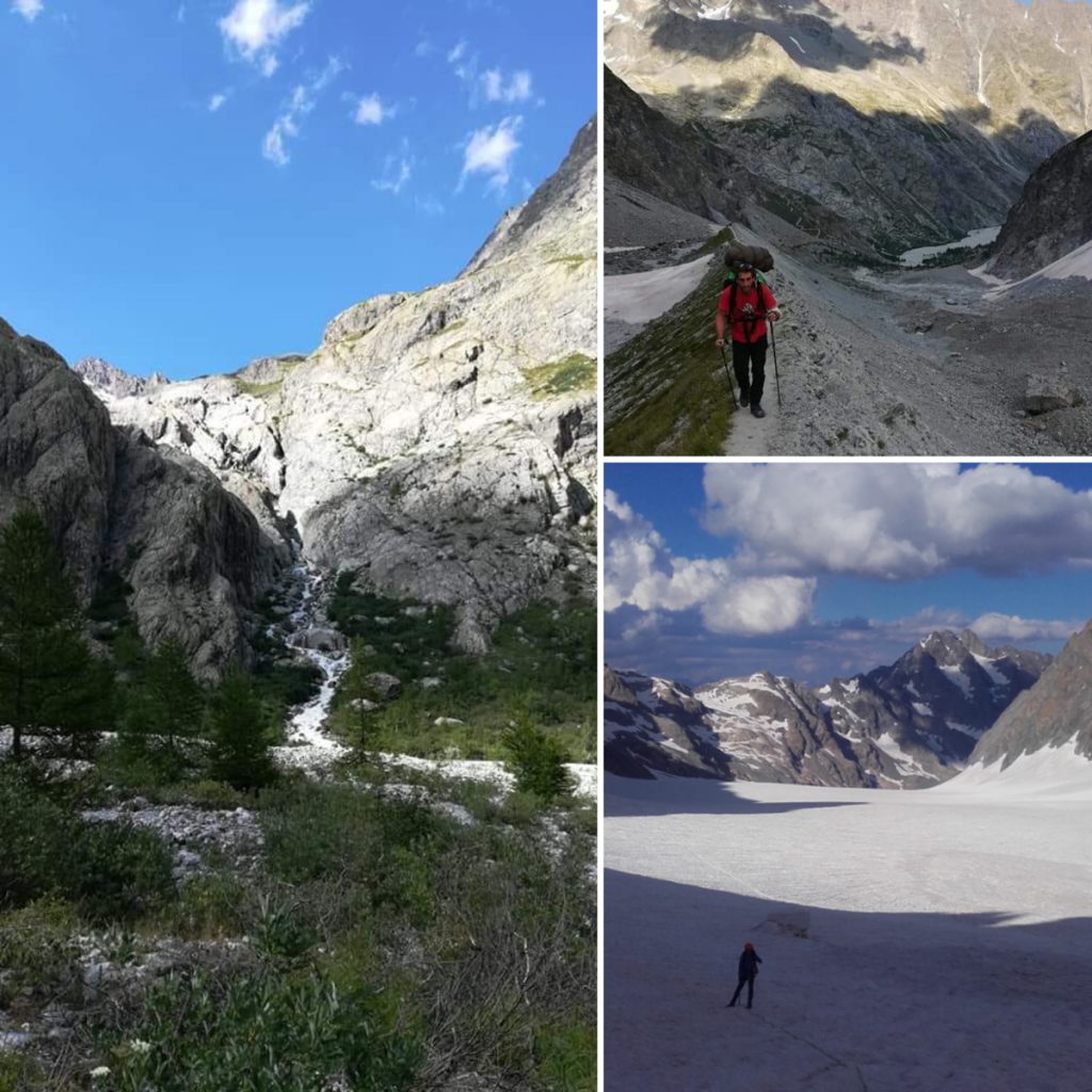 Et descente par le glacier Blanc lors de l