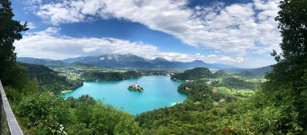 Lac de Bled durant notre semaine en sac à dos en Slovénie