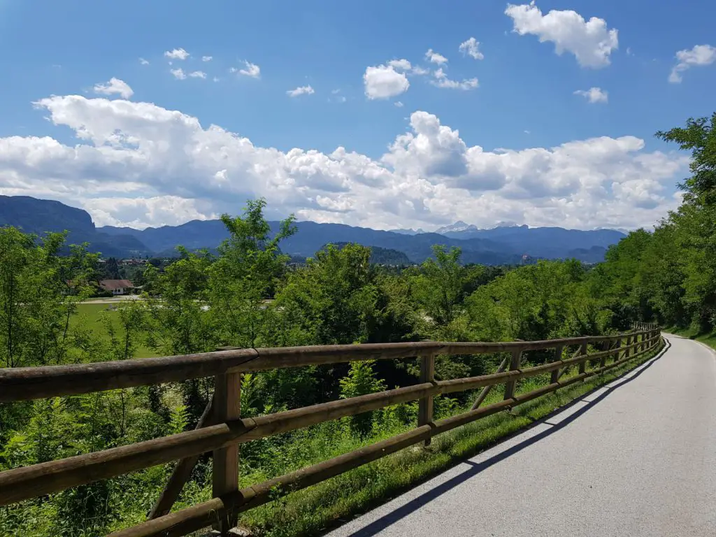 Trajet vers Bled en Slovénie