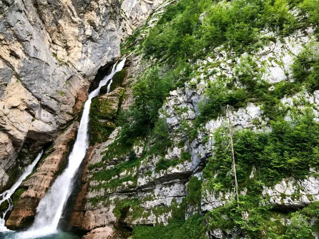 la cascade Slavica en Slovénie