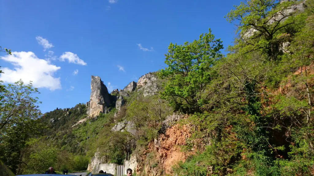 Roc Aiguille au niveau du Pas de Soucy lors du trip escalade dans les Gorges du Tarn
