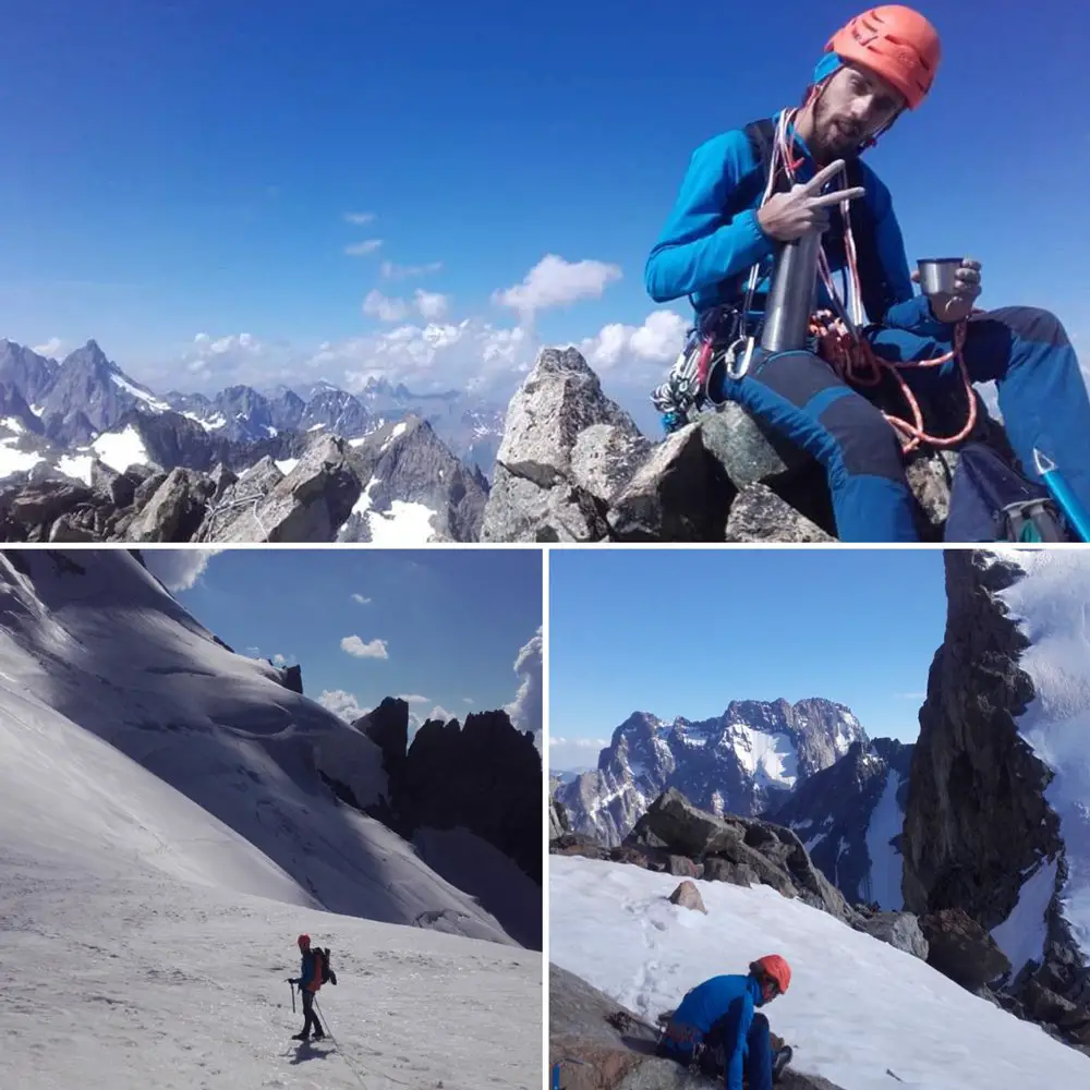  Et le retour sur la voie normale de la Barre des Ecrins lors de l