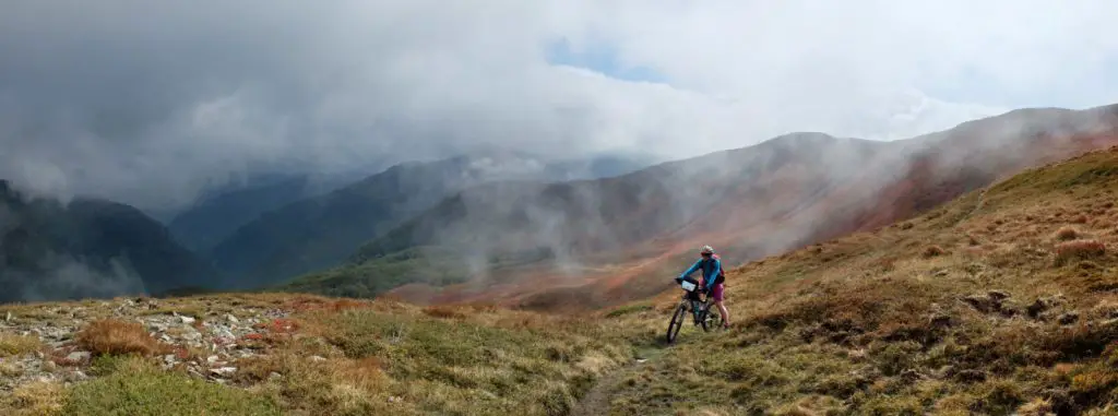 Dans les nuageslors de nos vacances VTT en Toscane