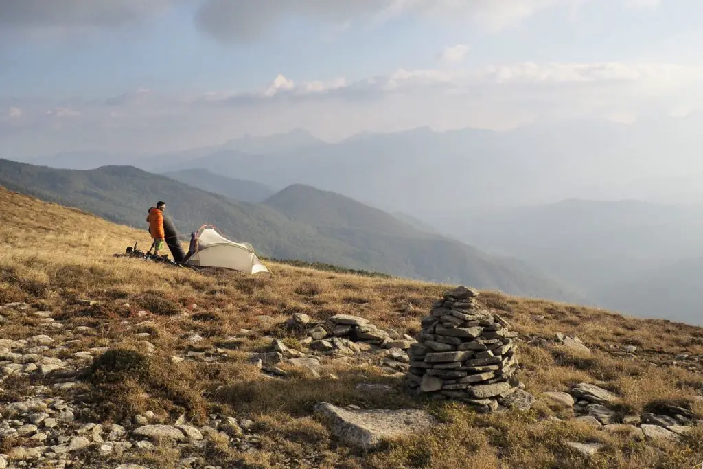 Bivouac après une longue lors d