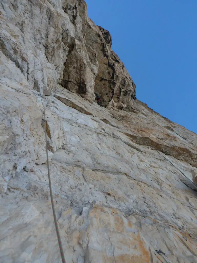 Les toits de la Brandler-hasse lors de la sesssion escalade dans les Dolomites