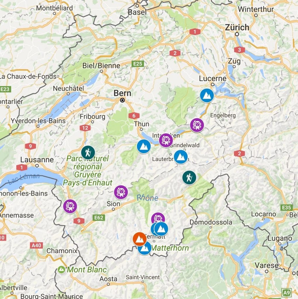 Plan Suisse pour préparer vos randonnées et sorties escalade en suisse