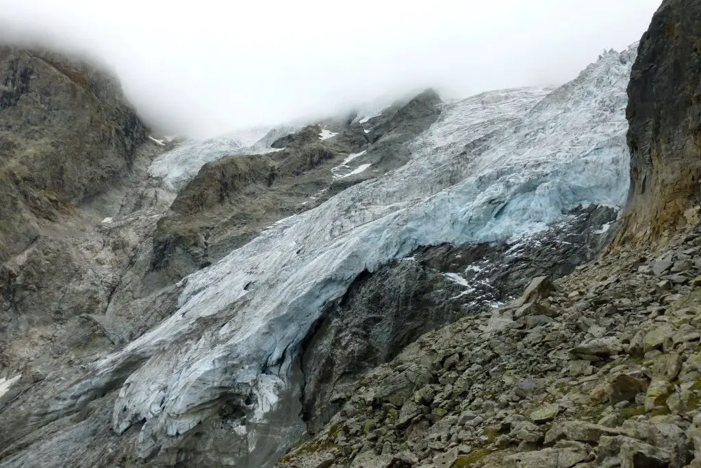 Le glacier de la Meije, côté raide !