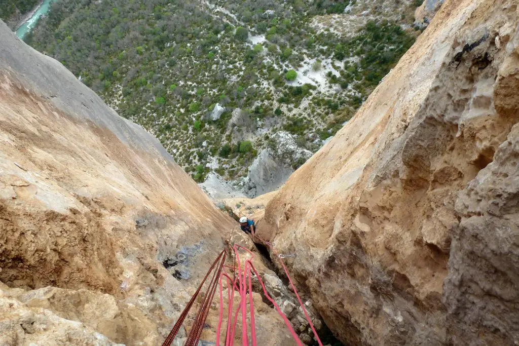 Le toboggan de la mort, une voie marquante lors de notre trip escalade dans les gorges du Verdon !